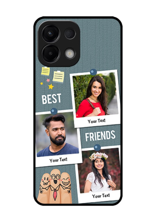 Oppo K13 5G Custom Glass Phone Case - Sticky Frames And Friendship Design