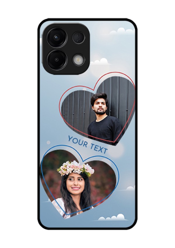 Oppo K13 5G Custom Glass Phone Case - Blue Color Couple Design