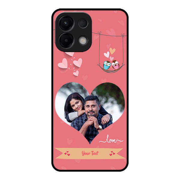 Oppo K13 5G Custom Glass Phone Case - Peach Color Love Design Oppo K13 5G Custom Glass Phone Case - Peach Color Love Design