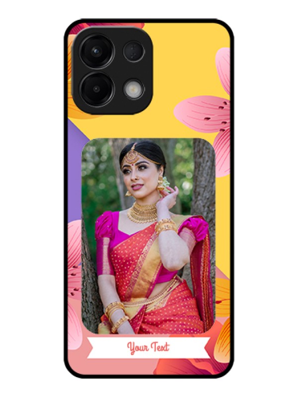 Custom Oppo K13 5G Custom Glass Phone Case - 3 Image With Vintage Floral Design