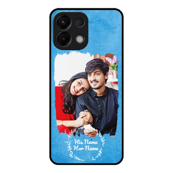 Oppo K13 5G Custom Glass Phone Case - Blue Color Vintage Design Oppo K13 5G Custom Glass Phone Case - Blue Color Vintage Design