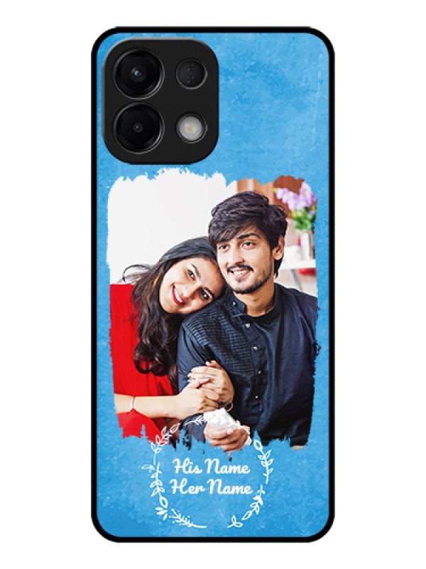 Custom Oppo K13 5G Custom Glass Phone Case - Blue Color Vintage Design