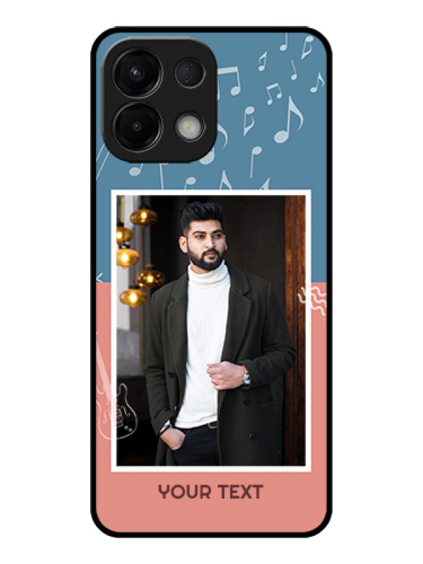 Custom Oppo K13 5G Custom Glass Phone Case - With Color Musical Note Design