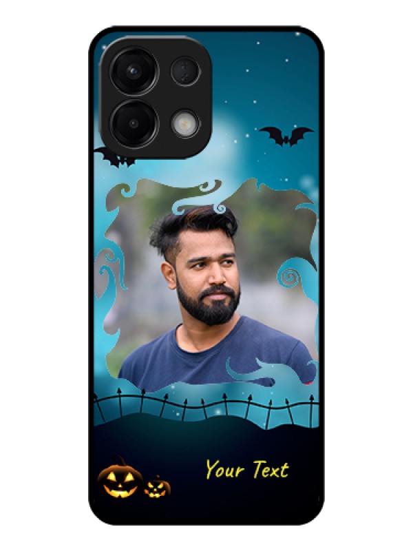 Custom Oppo K13 5G Custom Glass Phone Case - Halloween Frame Design