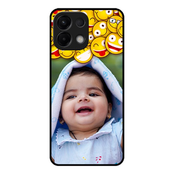 Oppo K13 5G Custom Glass Phone Case - With Smiley Emoji Design