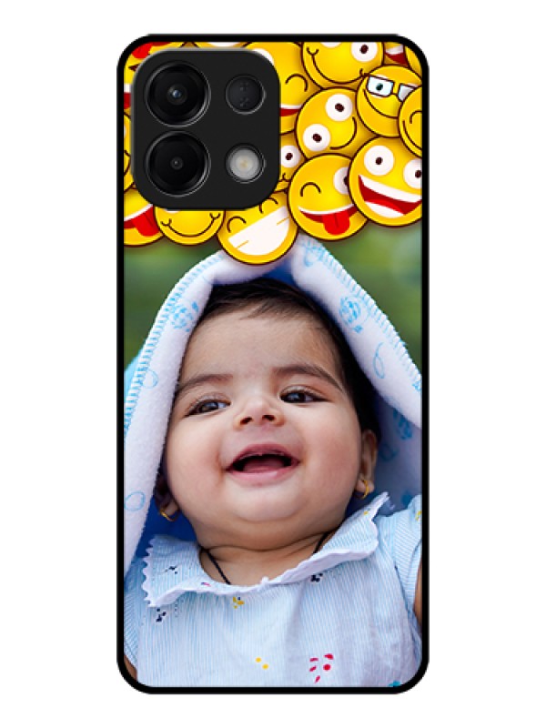 Custom Oppo K13 5G Custom Glass Phone Case - With Smiley Emoji Design