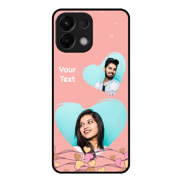 Oppo K13 5G Custom Glass Phone Case - Love Doodle Design