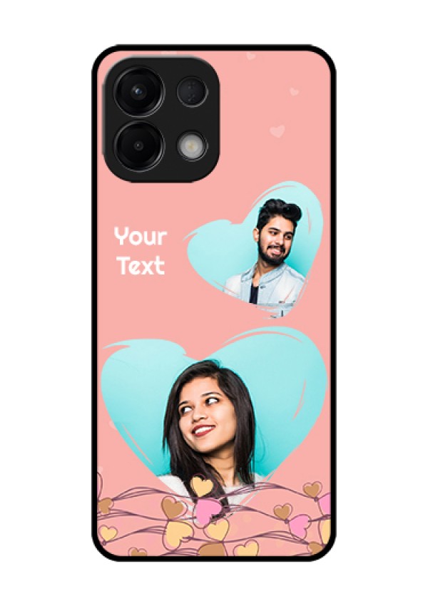 Oppo K13 5G Custom Glass Phone Case - Love Doodle Design