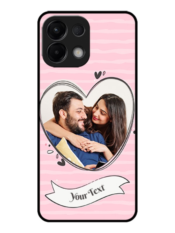 Custom Oppo K13 5G Custom Glass Phone Case - Vintage Heart Design