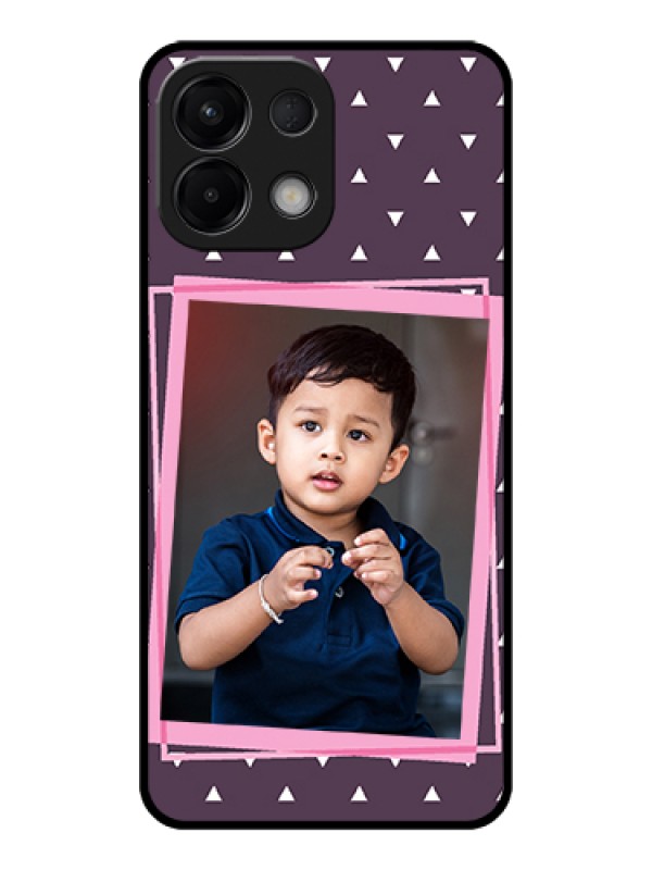 Custom Oppo K13 5G Custom Glass Phone Case - Triangle Pattern Dotted Design