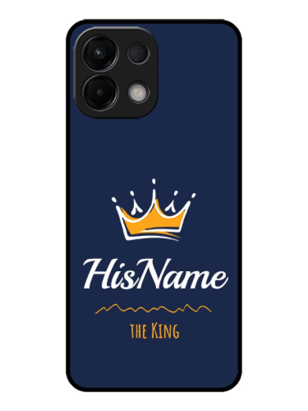 Custom Oppo K13 5G Custom Glass Phone Case - King With Name Design