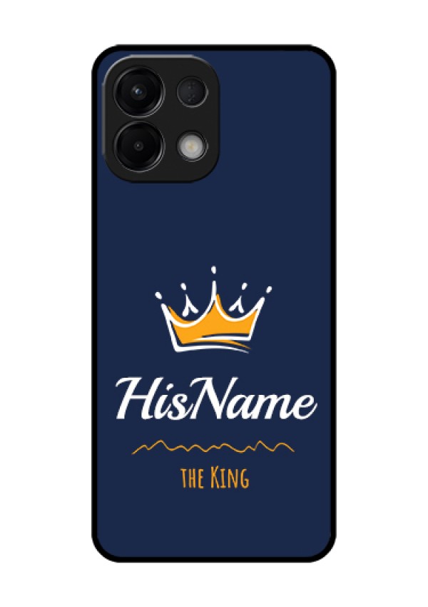Oppo K13 5G Custom Glass Phone Case - King With Name Design