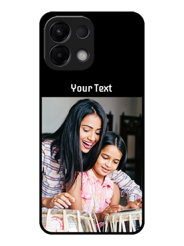 Custom Oppo K13 5G Custom Glass Phone Case - Photo With Name Design