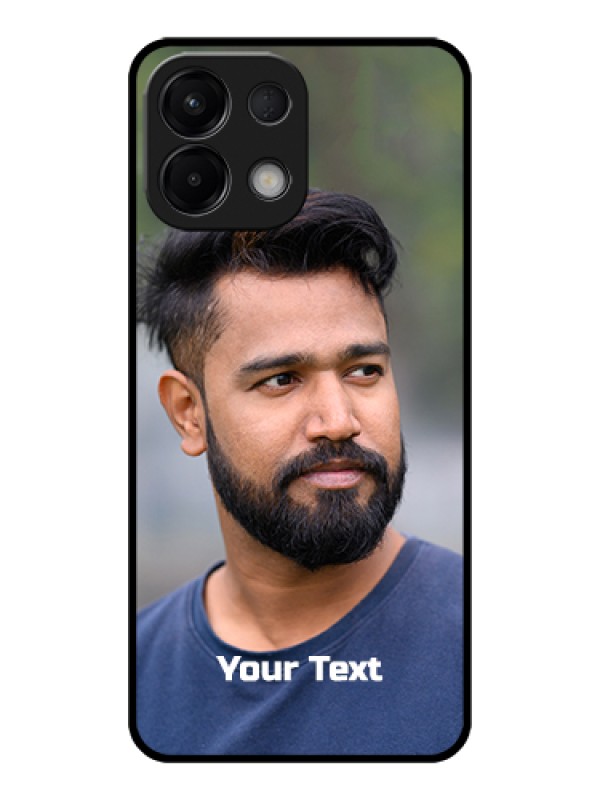 Custom Oppo K13 5G Custom Glass Phone Case - Photo With Text Design