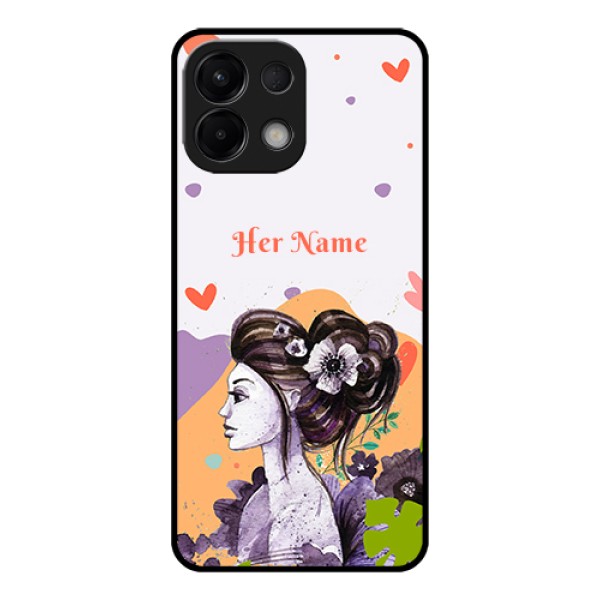 Oppo K13 5G Custom Glass Phone Case - Woman And Nature Design