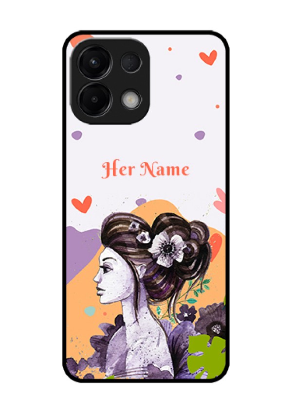 Oppo K13 5G Custom Glass Phone Case - Woman And Nature Design