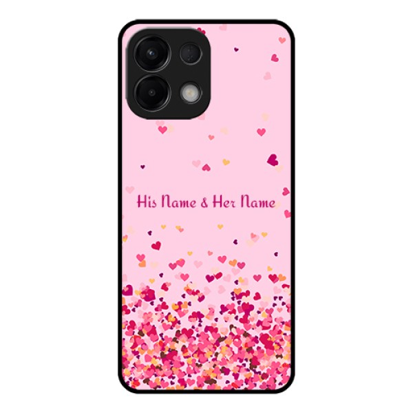 Oppo K13 5G Custom Glass Phone Case - Floating Hearts Design