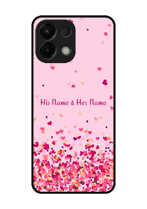 Oppo K13 5G Custom Glass Phone Case - Floating Hearts Design