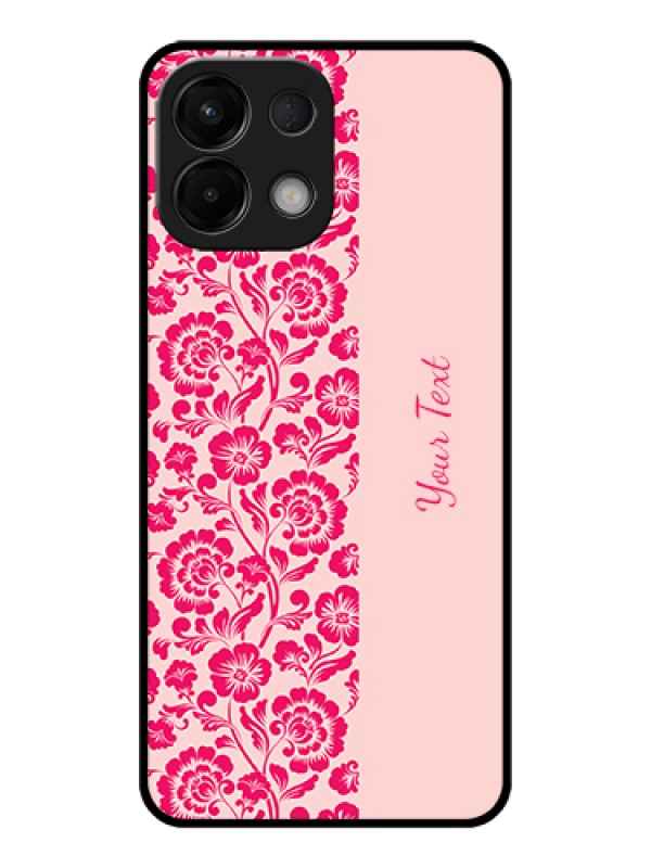 Custom Oppo K13 5G Custom Glass Phone Case - Attractive Floral Pattern Design