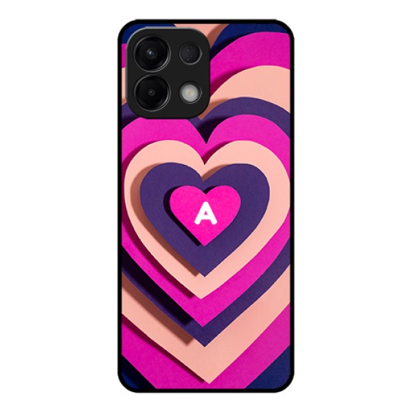 Oppo K13 5G Custom Glass Phone Case - Cute Heart Pattern Design