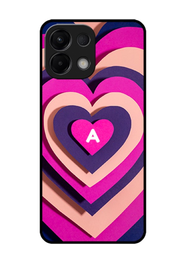 Oppo K13 5G Custom Glass Phone Case - Cute Heart Pattern Design