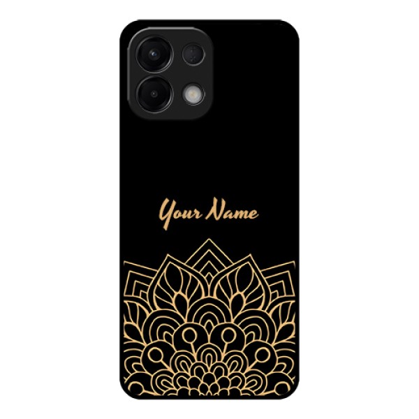 Oppo K13 5G Custom Glass Phone Case - Golden Mandala Design