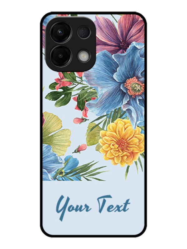 Custom Oppo K13 5G Custom Glass Phone Case - Stunning Watercolored Flowers Painting Design