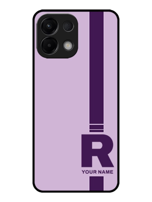 Custom Oppo K13 5G Custom Glass Phone Case - Simple Dual Tone Stripe With Name Design