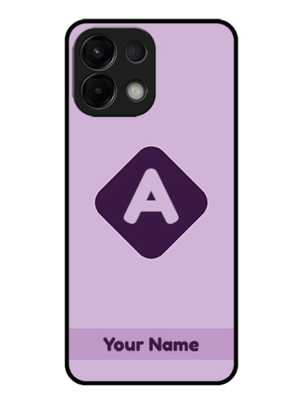 Custom Oppo K13 5G Custom Glass Phone Case - Custom Letter In Curved Badge Design