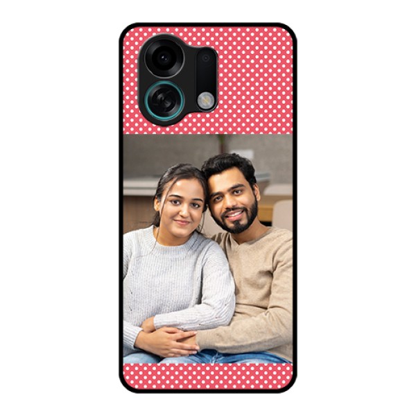 Oppo K13 Turbo 5G Custom Glass Phone Case - White Dotted Design