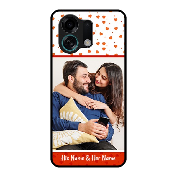 Oppo K13 Turbo 5G Custom Glass Phone Case - Orange Love Symbol Design Oppo K13 Turbo 5G Custom Glass Phone Case - Orange Love Symbol Design
