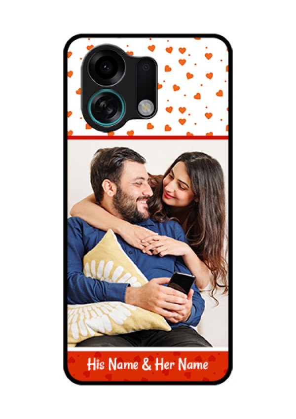 Oppo K13 Turbo 5G Custom Glass Phone Case - Orange Love Symbol Design