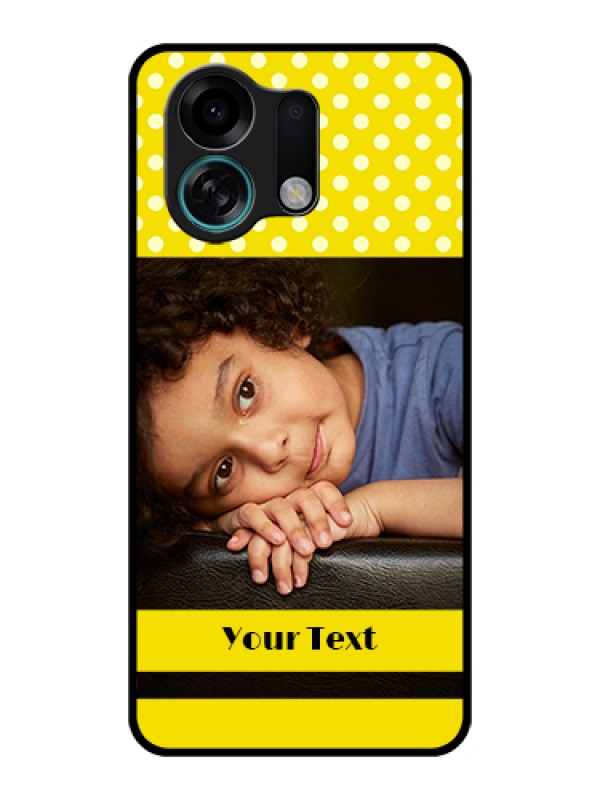 Custom Oppo K13 Turbo 5G Custom Glass Phone Case - Bright Yellow Case Design