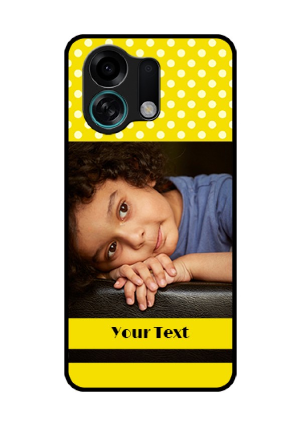 Oppo K13 Turbo 5G Custom Glass Phone Case - Bright Yellow Case Design