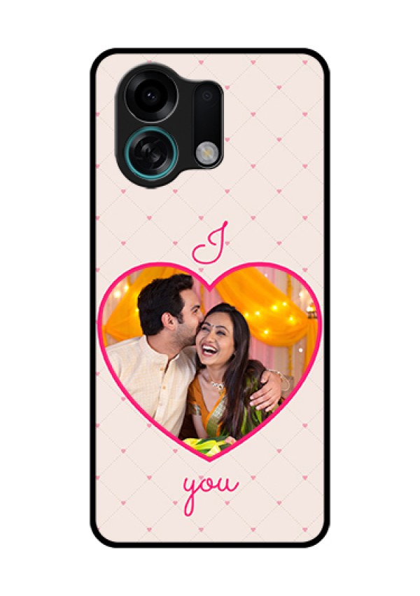 Oppo K13 Turbo 5G Custom Glass Phone Case - Heart Shape Design