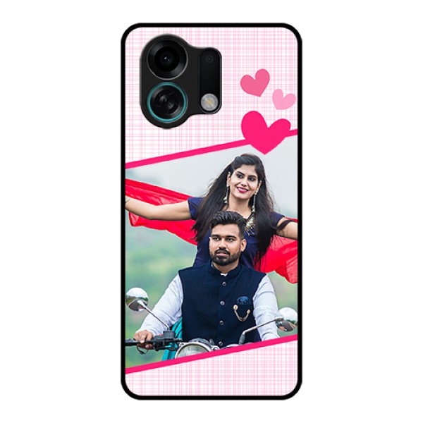 Oppo K13 Turbo 5G Custom Glass Phone Case - Love Shape Heart Design