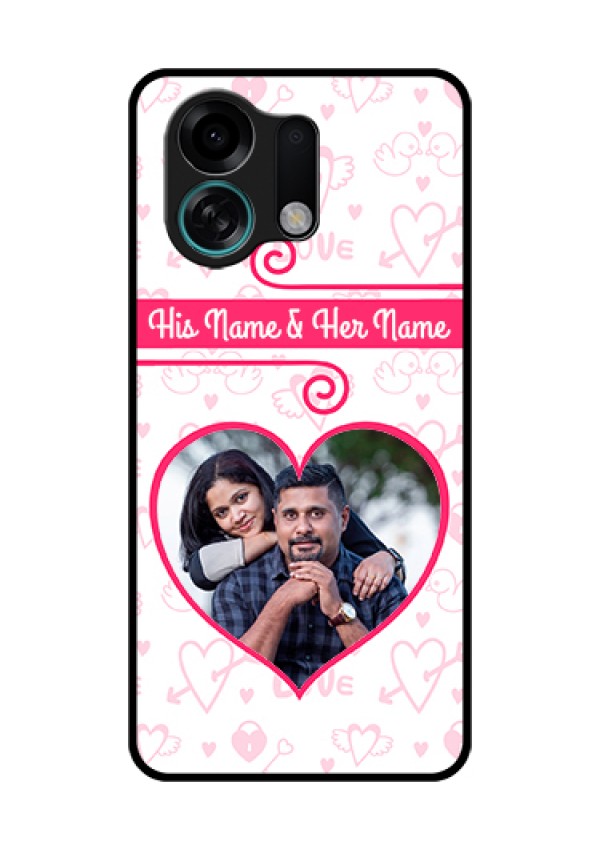 Oppo K13 Turbo 5G Custom Glass Phone Case - Heart Shape Love Design