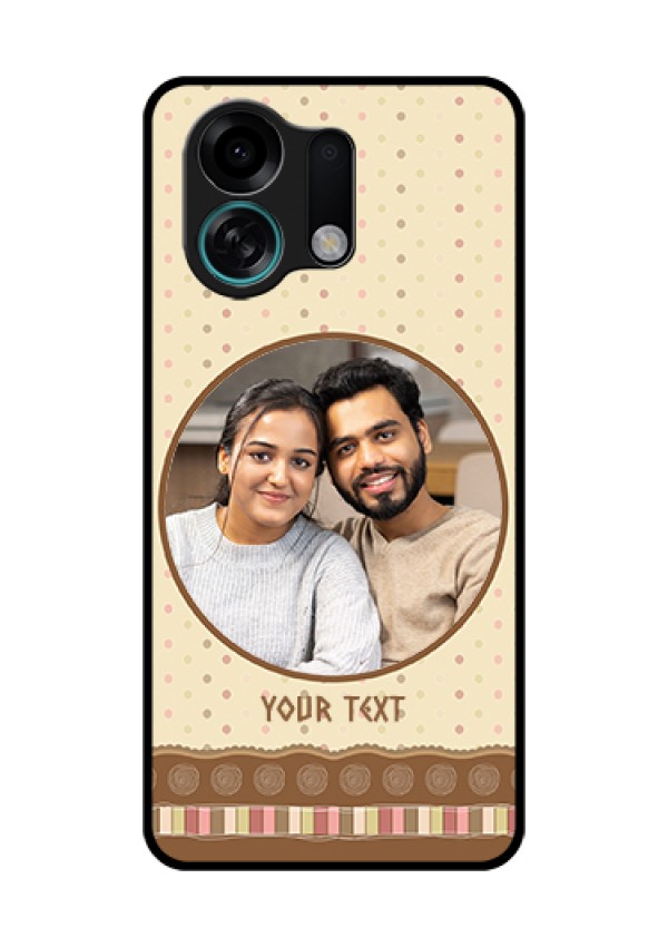 Oppo K13 Turbo 5G Custom Glass Phone Case - Brown Dotted Mobile Case Design
