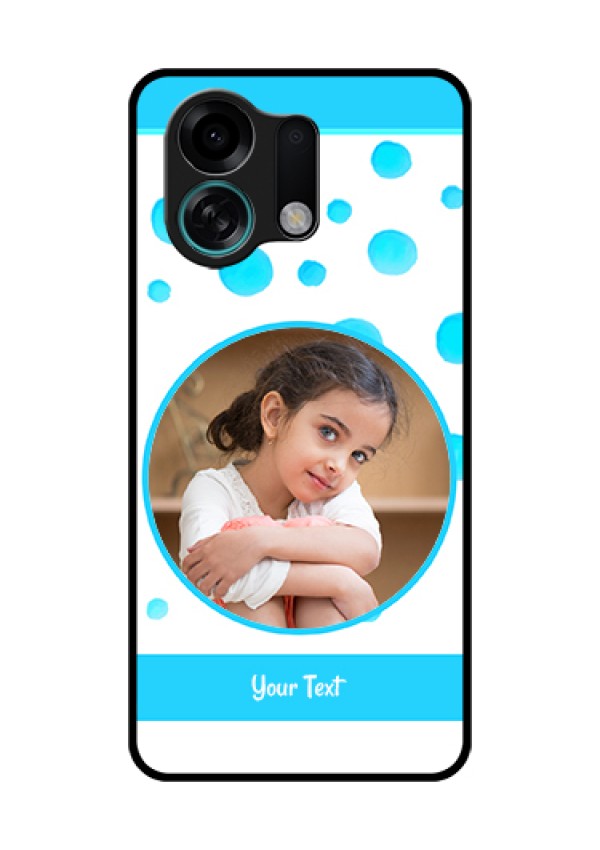 Oppo K13 Turbo 5G Custom Glass Phone Case - Blue Bubbles Pattern Design