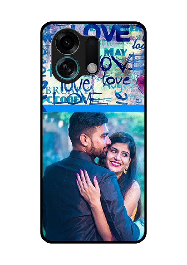 Oppo K13 Turbo 5G Custom Glass Phone Case - Colorful Love Design