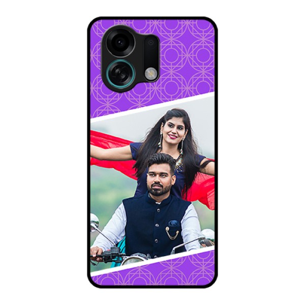 Oppo K13 Turbo 5G Custom Glass Phone Case - Violet Color Pattern Design