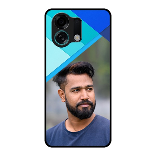 Oppo K13 Turbo 5G Custom Glass Phone Case - Blue Pattern Design