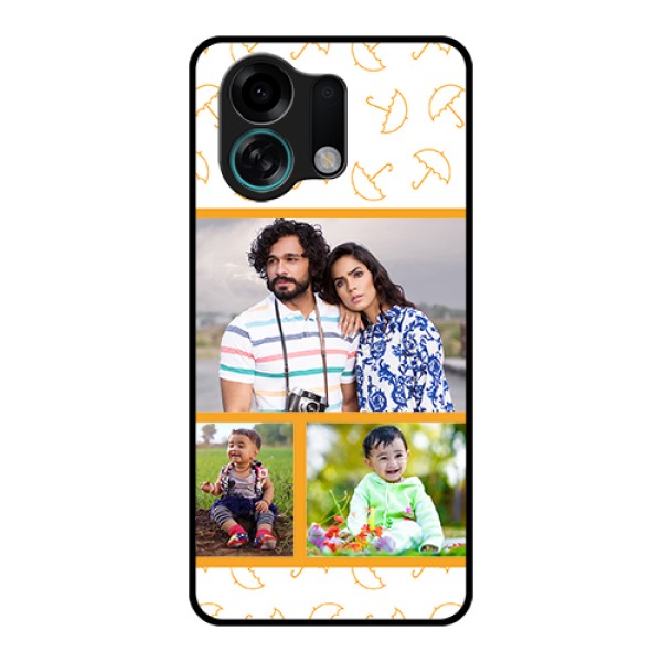 Oppo K13 Turbo 5G Custom Glass Phone Case - Yellow Pattern Design