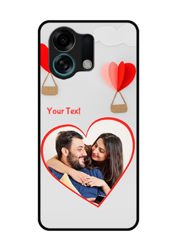 Oppo K13 Turbo 5G Custom Glass Phone Case - Parachute Love Design