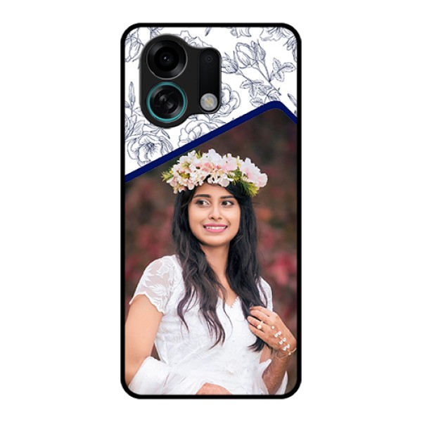 Oppo K13 Turbo 5G Custom Glass Phone Case - Classy Floral Design
