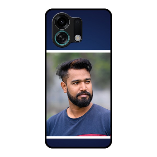 Oppo K13 Turbo 5G Custom Glass Phone Case - Simple Royal Blue Design Oppo K13 Turbo 5G Custom Glass Phone Case - Simple Royal Blue Design