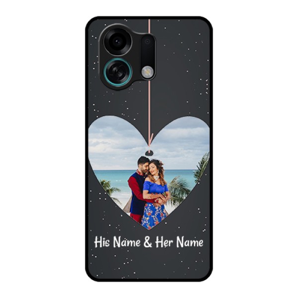 Oppo K13 Turbo 5G Custom Glass Phone Case - Hanging Heart Design