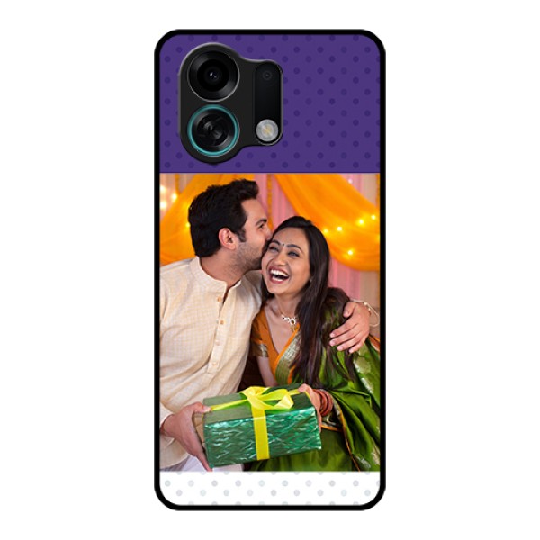 Oppo K13 Turbo 5G Custom Glass Phone Case - Violet Colored Pattern Design Oppo K13 Turbo 5G Custom Glass Phone Case - Violet Colored Pattern Design