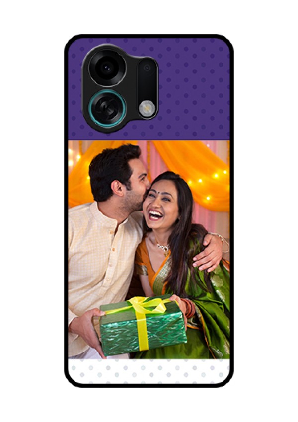 Oppo K13 Turbo 5G Custom Glass Phone Case - Violet Colored Pattern Design
