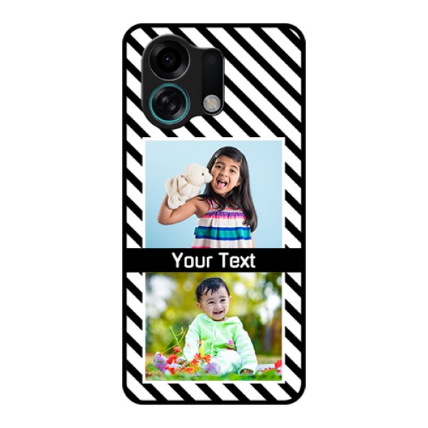 Oppo K13 Turbo 5G Custom Glass Phone Case - Black And White Stripes Design Oppo K13 Turbo 5G Custom Glass Phone Case - Black And White Stripes Design